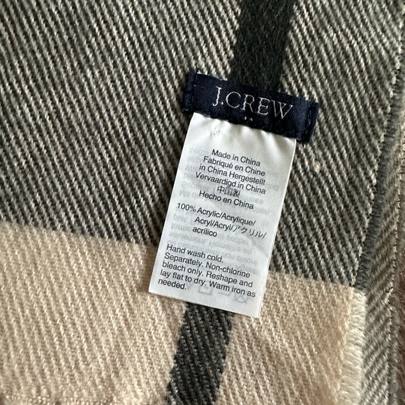 J. Crew Plaid Scarf Shawl - Pink and gray - Picture 3 of 4